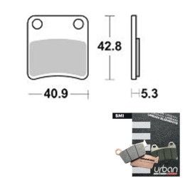 Pastiglie freno di stazionamento Braking per piaggio mp3 lt sport abs 300 14-18 - Mescola SM1 semi-metallica 983SM1