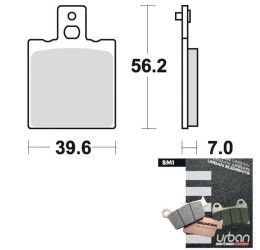 Pastiglie freno posteriori Braking per aprilia af1 sintesi 125 88-90 - Mescola SM1 semi-metallica 612SM1