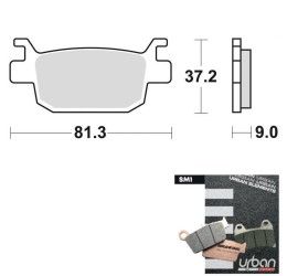 Pastiglie freno posteriori Braking per benelli bn 302 s 300 18-20 - Mescola SM1 semi-metallica 908SM1