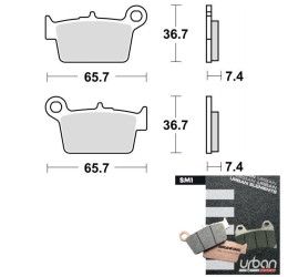 Pastiglie freno posteriori Braking per Beta RR 50 Enduro 08-14 - Mescola SM1 semi-metallica 976SM1