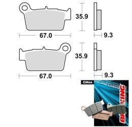 Pastiglie freno posteriori Braking per Fantic XXF 250 22-24 - Mescola CM44 sinterizzata offroad 890CM44