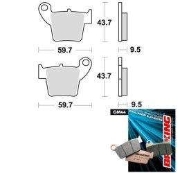 Pastiglie freno posteriori Braking per Honda CRF 450 RX 17-23 - Mescola CM44 sinterizzata offroad 886CM44