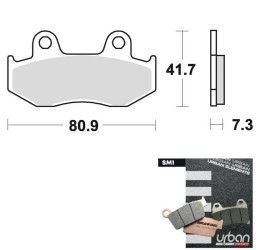 Pastiglie freno posteriori Braking per Honda TRX 250 R 1986 - Mescola SM1 semi-metallica 667SM1