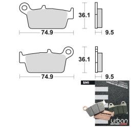 Pastiglie freno posteriori Braking per Honda XR 400 R 95-07 - Mescola SM1 semi-metallica 701SM1