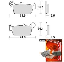 Pastiglie freno posteriori Braking per Honda XR 600 R 91-00 - Mescola CM46 sinterizzata offroad 701CM46