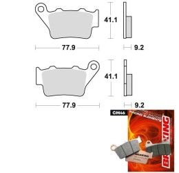 Pastiglie freno posteriori Braking per Husqvarna TE 570 01-04 - Mescola CM46 sinterizzata offroad 773CM46
