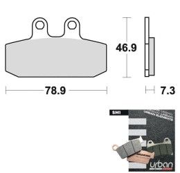 Pastiglie freno posteriori Braking per Moto Guzzi V7 II Stone ABS 15-16 - Mescola SM1 semi-metallica 684SM1