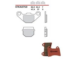 Pastiglie freno posteriori Brembo per adly interceptor 150 05-13 - Mescola SD sinterizzata 07KA07SD