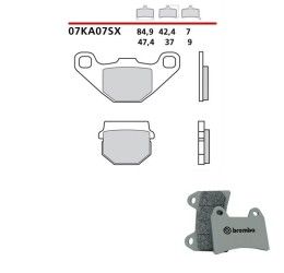 Pastiglie freno posteriori Brembo per Aprilia RS 125 4T 21-23 - Mescola SX sinterizzata 07KA07SX