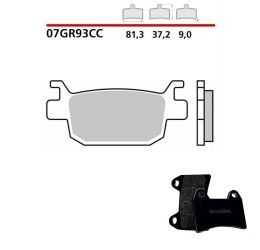 Pastiglie freno posteriori Brembo per Benelli TRK 502 X 18-23 - Mescola Scooter carbon ceramica 07GR93CC