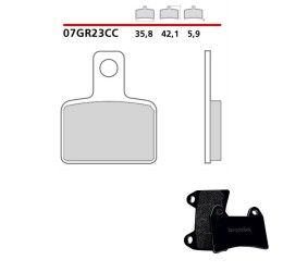 Pastiglie freno posteriori Brembo per Beta EVO 250 2T 09-23 - Mescola Scooter carbon ceramica 07GR23CC