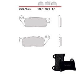 Pastiglie freno posteriori Brembo per BMW C 600 Sport 12-15 - Mescola primo equipaggiamento Scooter 07074