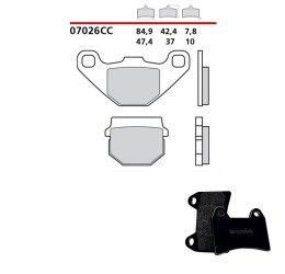 Pastiglie freno posteriori Brembo per BMW C 650 GT 12-20 - Mescola primo equipaggiamento Scooter 07026