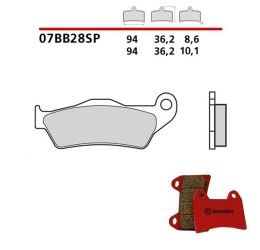 Pastiglie freno posteriori Brembo per BMW R 1200 GS Adventure 06-13 - Mescola SP sinterizzata 07BB28SP