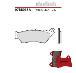 Pastiglie freno posteriori Brembo per BMW R 1200 GS Adventure 14-18 - Mescola SA sinterizzata Strada 07BB03SA