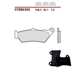 Pastiglie freno posteriori Brembo per BMW R 1200 RT 14-18 - Mescola primo equipaggiamento Carbon Ceramica 07BB0306