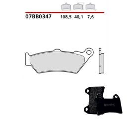 Pastiglie freno posteriori Brembo per BMW R 1200 RT 14-18 - Mescola primo equipaggiamento Carbon Ceramica 07BB0347