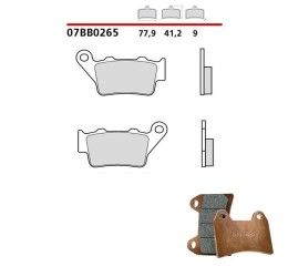 Pastiglie freno posteriori Brembo per CFMoto 650 MT 19-20 - Mescola primo equipaggiamento SINTERIZZATA 07BB0265