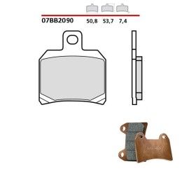 Pastiglie freno posteriori Brembo per Ducati Multistrada 1200 S GT 13-14 - Mescola primo equipaggiamento 07BB2090