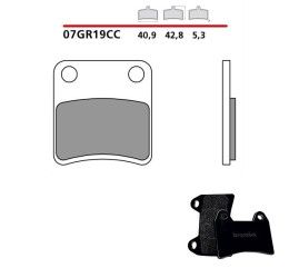 Pastiglie freno stazionamento Brembo per Honda Africa Twin CRF 1000 L DCT Adventure Sports 18-19 - Mescola CC carbon ceramica 07GR19CC