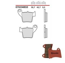 Pastiglie freno posteriori Brembo per Honda CRF 450 RX 17-23 - Mescola SD sinterizzata 07HO48SD