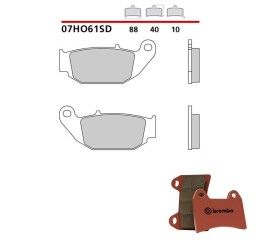 Pastiglie freno posteriori Brembo per Honda CRF L 300 ABS 2021 - Mescola SD sinterizzata 07HO61SD