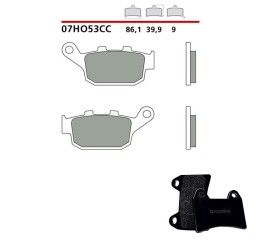 Pastiglie freno posteriori Brembo per Honda X-ADV 750 17-21 - Mescola CC carbon ceramica 07HO53CC