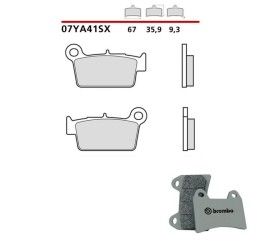 Pastiglie freno posteriori Brembo per Kawasaki KX 250 X 22-23 - Mescola SX sinterizzata 07YA41SX