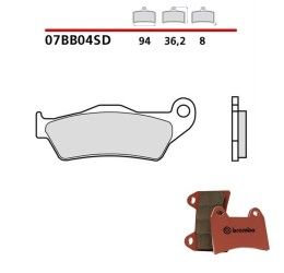 Pastiglie freno posteriori Brembo per KTM 1190 Adventure ABS 13-16 - Mescola SD sinterizzata 07BB04SD