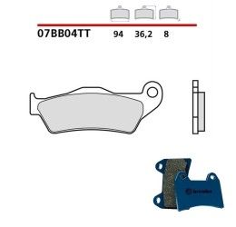 Pastiglie freno posteriori Brembo per KTM 1190 Adventure ABS 13-16 - Mescola TT Carbon Ceramica Semimetallica 07BB04TT