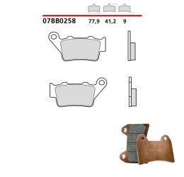 Pastiglie freno posteriori Brembo per KTM 250 SX 94-02 - Mescola primo equipaggiamento 07BB0258