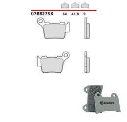 Pastiglie freno posteriori Brembo per KTM 505 SX-F 07-09 - Mescola SX sinterizzata 07BB27SX