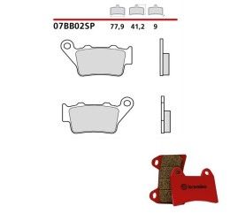 Pastiglie freno posteriori Brembo per KTM 640 LC4 Supermoto 99-06 - Mescola SP sinterizzata 07BB02SP