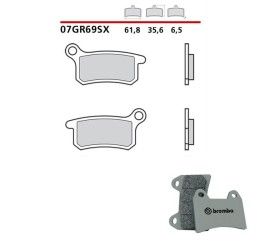 Pastiglie freno posteriori Brembo per KTM 65 SX 09-21 - Mescola SX sinterizzata 07GR69SX