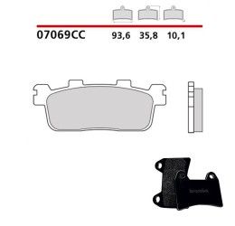 Pastiglie freno posteriori Brembo per Kymco Xciting 300 I 08-11 - Mescola primo equipaggiamento Scooter 07069