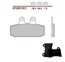 Pastiglie freno posteriori Brembo per Moto Guzzi V7 II Stone ABS 15-16 - Mescola Scooter carbon ceramica 07GR13CC