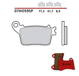 Pastiglie freno posteriori Brembo per Suzuki GSX-R 600 11-17 - Mescola SP sinterizzata 07HO59SP