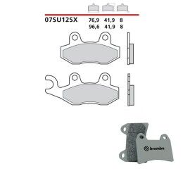 Pastiglie freno posteriori Brembo per Triumph Speed Triple 1050 05-16 - Mescola SX sinterizzata 07SU12SX