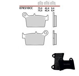 Pastiglie freno posteriori Brembo per Voge Valico 300 Rally 22-24 - Mescola Scooter carbon ceramica 07KS10CC
