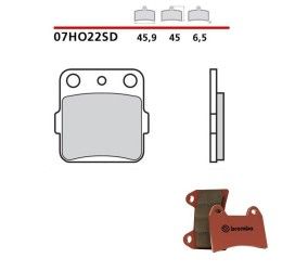 Pastiglie freno posteriori Brembo per Yamaha YZ 125 1989 - Mescola SD sinterizzata 07HO22SD
