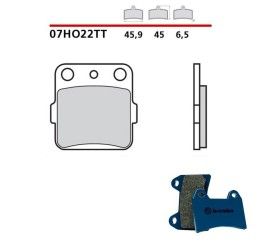 Pastiglie freno posteriori Brembo per Yamaha YZ 125 1989 - Mescola TT Carbon Ceramica Semimetallica 07HO22TT