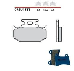 Pastiglie freno posteriori Brembo per Yamaha YZ 400 F 1998 - Mescola TT Carbon Ceramica Semimetallica 07SU18TT