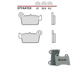 Pastiglie freno posteriori Brembo per Yamaha YZ 450 F 03-24 - Mescola SX sinterizzata 07YA41SX