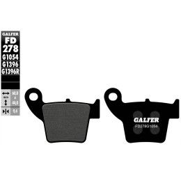 Pastiglie freno posteriori Galfer per Honda CRF 450 RX 17-18 - Mescola G1054 semimetallica FD278G1054