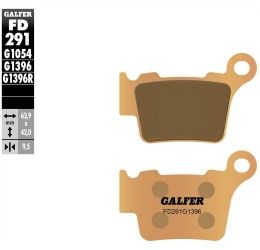Pastiglie freno posteriori Galfer per Husqvarna SMR 450 2011 - Mescola G1396 sinterizzata offroad FD291G1396