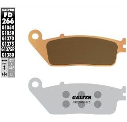 Pastiglie freno posteriori Galfer per kymco xciting 400 vs 2024 - Mescola G1375 sinterizzata sport FD266G1375