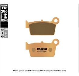 Pastiglie freno posteriori Galfer per Suzuki RMZ 450 2005 | 2018 - Mescola G1396 sinterizzata offroad FD286G1396