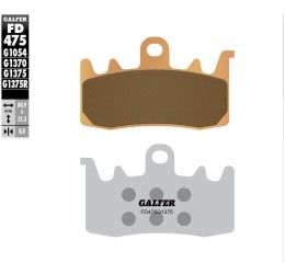 Pastiglie freno posteriori Galfer per Triumph Rocket III R 2020 - Mescola G1375 sinterizzata sport FD475G1375