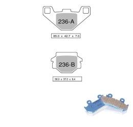 Pastiglie freno posteriori Nissin per aprilia sx 125 (16cv) 11kw 08-10 - Mescola Organica NS 04 442P23604