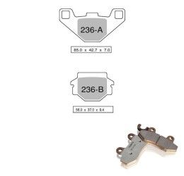 Pastiglie freno posteriori Nissin per aprilia sx 125 (16cv) 11kw 08-10 - Mescola Sinterizzata ST/MX 03 442P23603